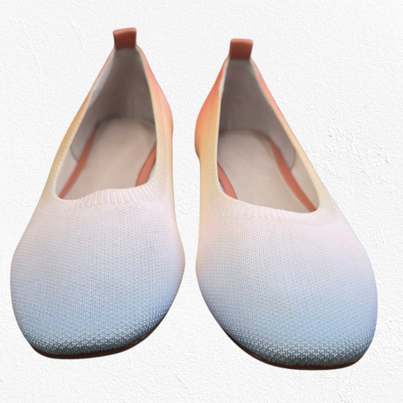 Sanctuary Gradient Knit Ballet Flats Pink Peach Ombre Slip-On Shoes Size 8.5 - Picture 8 of 16